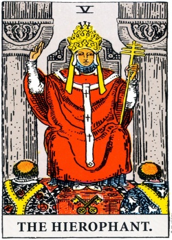 Hierophant Tarot Card Freemason's Deck